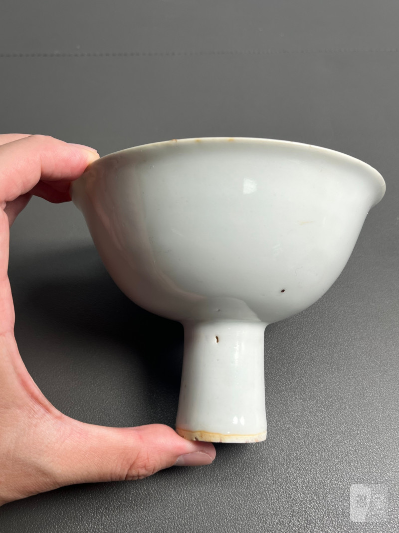 明永乐  甜白釉高足杯 - 图8
